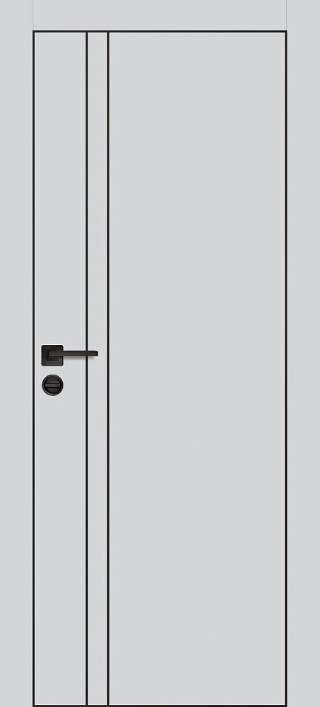 Межкомнатная дверь PX-20  черная кромка с 4-х ст. Сапфир матовый