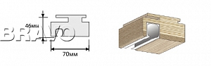 Товар Перекладина Т 2000x70x46 (п, с напр. П-2) BRK1140